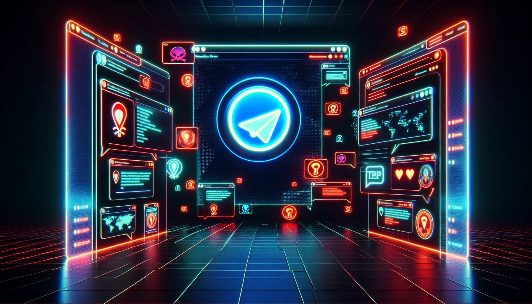 Art numérique de résistance sur écrans lumineux dans l'obscurité